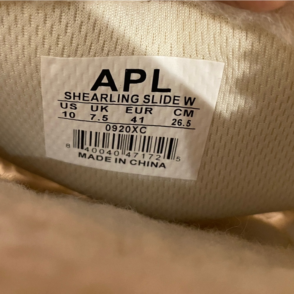 APL shearling slip on slide sandals size 10 - Picture 7 of 7